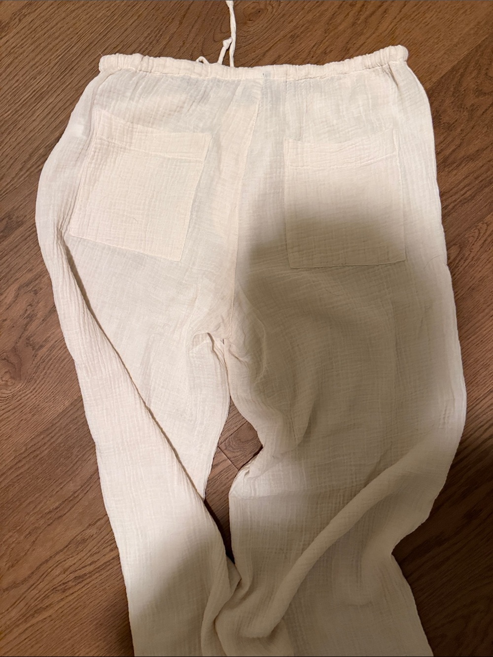 Universal Thread Cream Wide-Leg Drawstring Pants - Picture 2 of 3